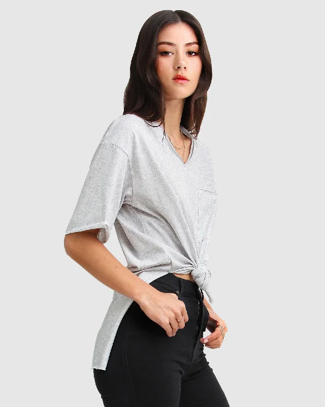 Brave Soul Oversized T|Shirt | Women | Grey Office Shirt Dress