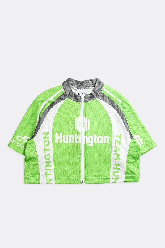 Rework Crop Cycling Jersey - L Hoodie Sweatshirt for Fall