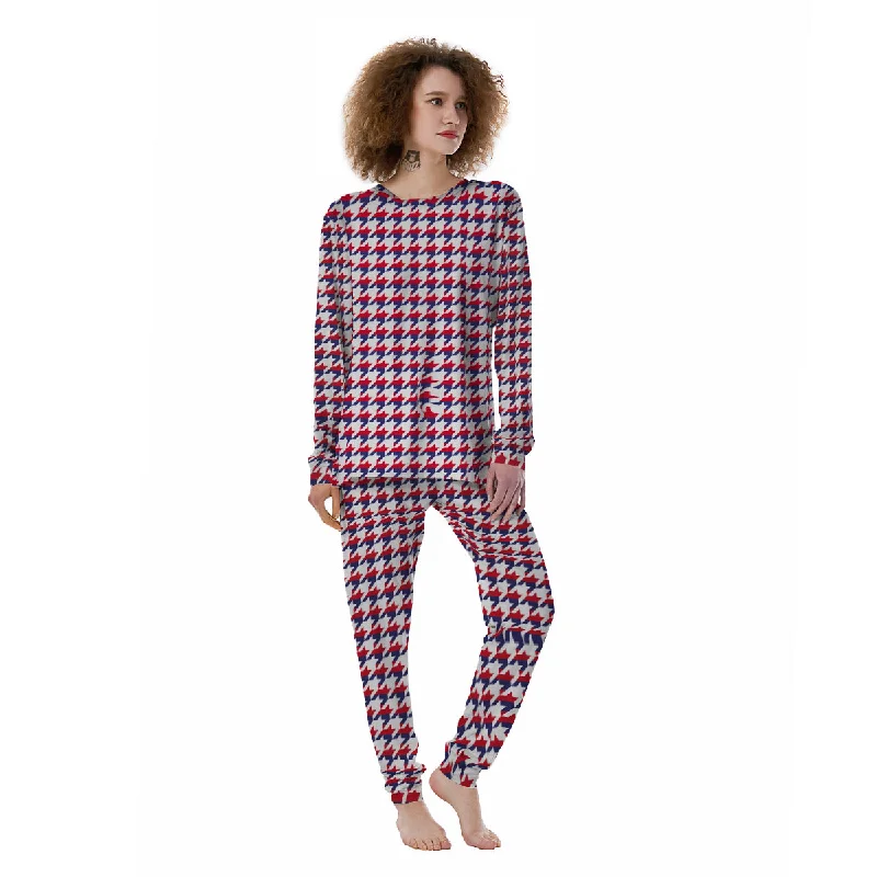 Houndstooth American Print Pattern Women's Pajamas Best pajama sets for relaxing weekends