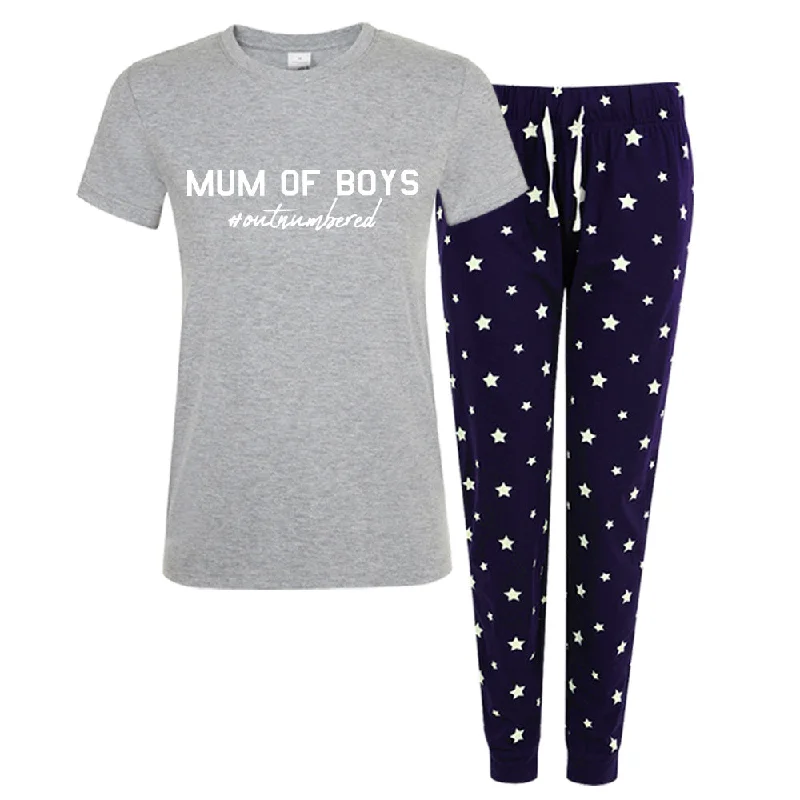 Mum Of Boys Outnumbered Womens Star Pyjamas Best pajama sets for girls' night