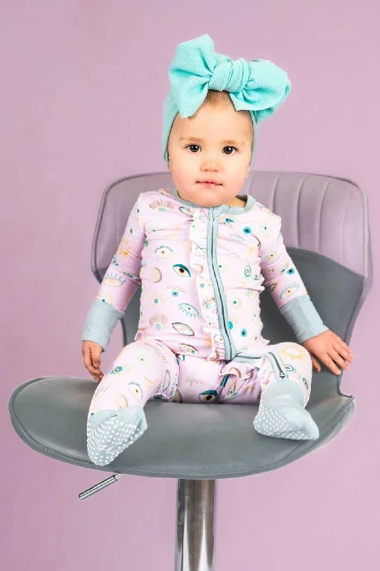 Pink Ruffle Butt One-Piece Zip-Up Bamboo Baby and Toddler Pajamas Pajama sets under $50