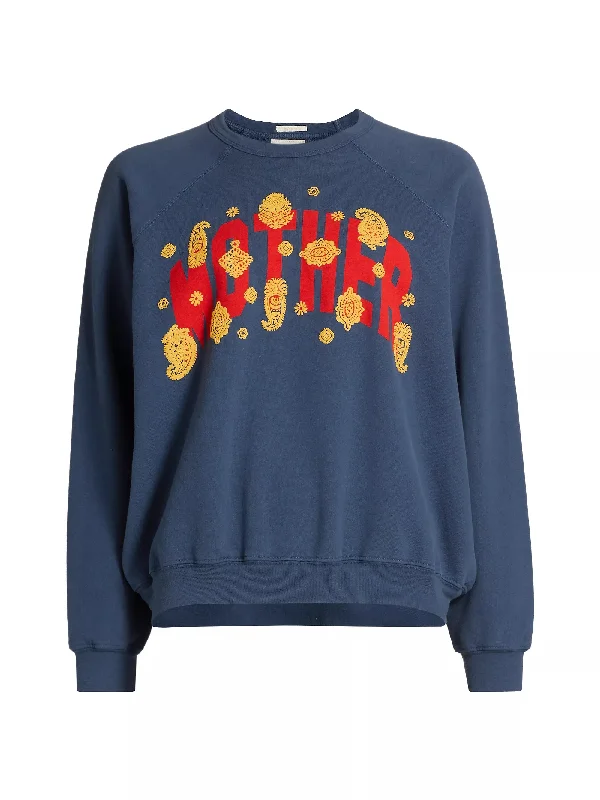 Mother Denim Women's The Biggie Concert Sweatshirt, Ply Blue Paisley Best value sweaters