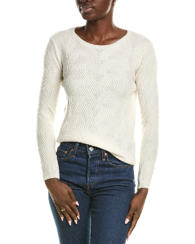 Sofiacashmere Trellis Cable Cashmere Sweater Women's fashion sweaters sale