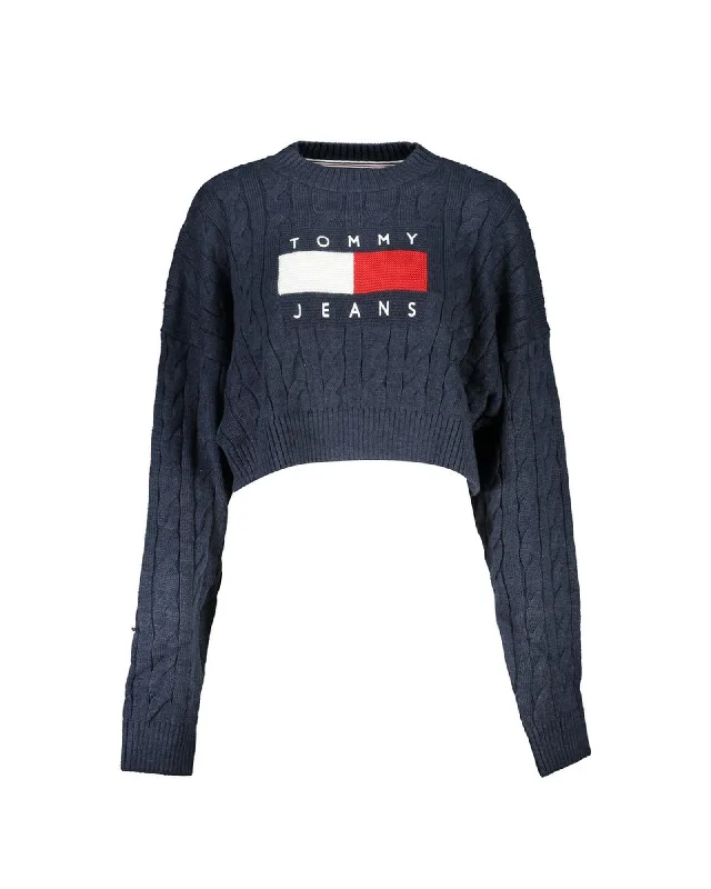 Tommy Hilfiger Embroidered Recycled Polyester Crew Neck Sweater Women's fashion sweaters sale