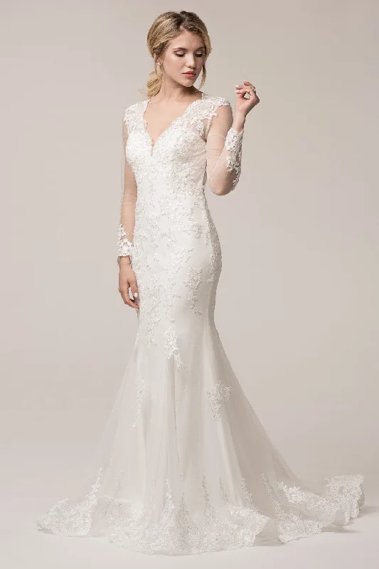 TTW16499 Illusion Lace Gown