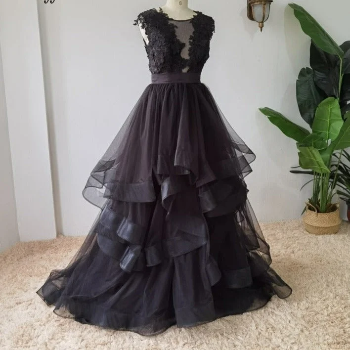 Noir Lace Fantasy Floral Lace Wedding