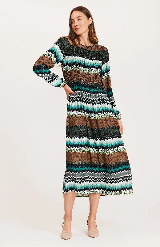 "Taylor" Chevron Midi Dress Cheap midi dresses