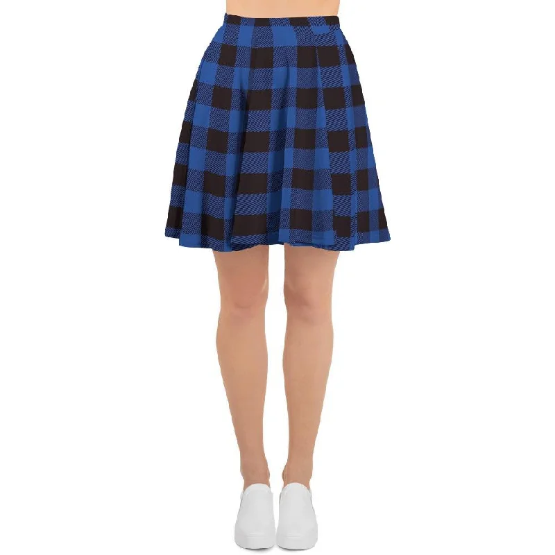 Blue Plaid Women's Skirt Lounge unclassified skirts