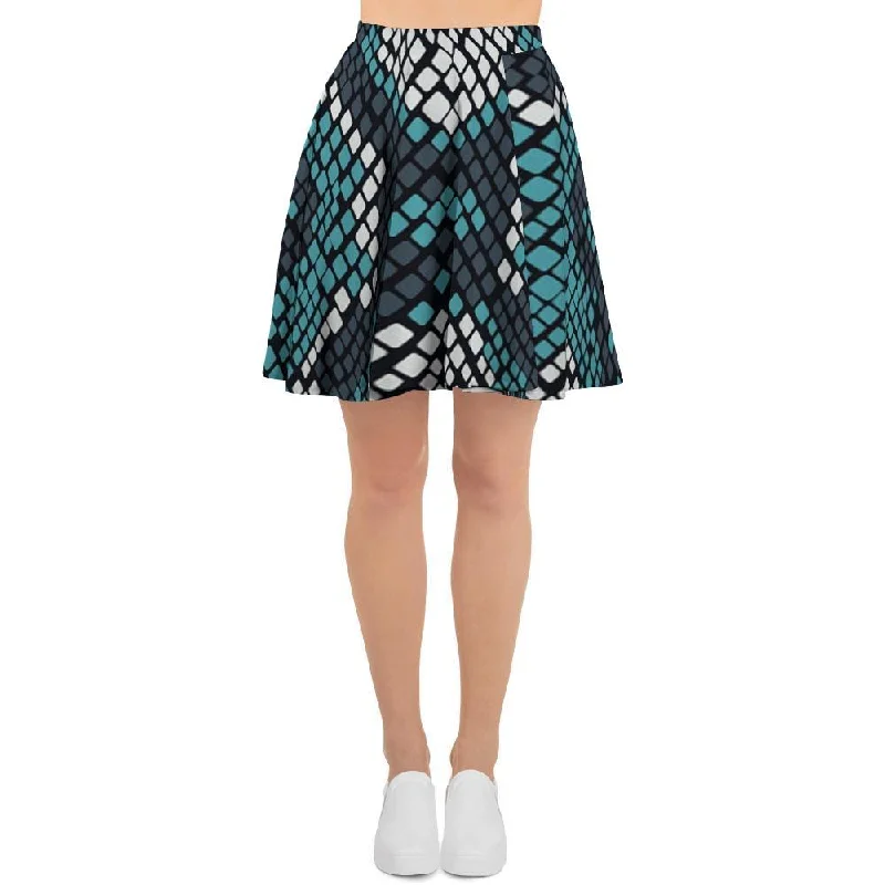 Blue Snakeskin Women's Skirt Everyday wear unclassified skirts