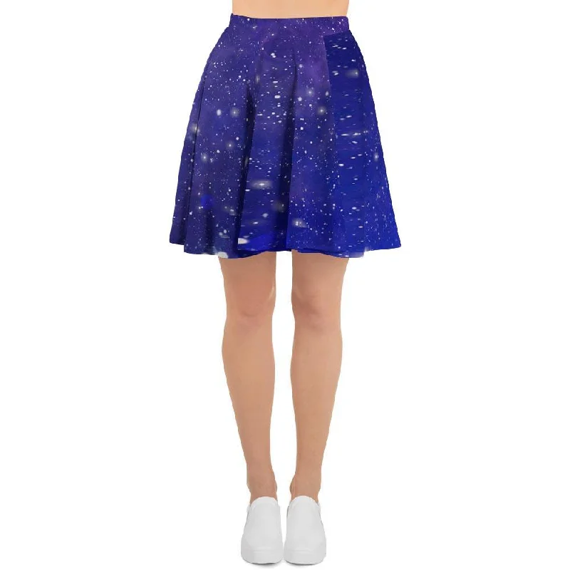 Blue Stardust Space Galaxy Women's Skirt Bold pattern unclassified skirts