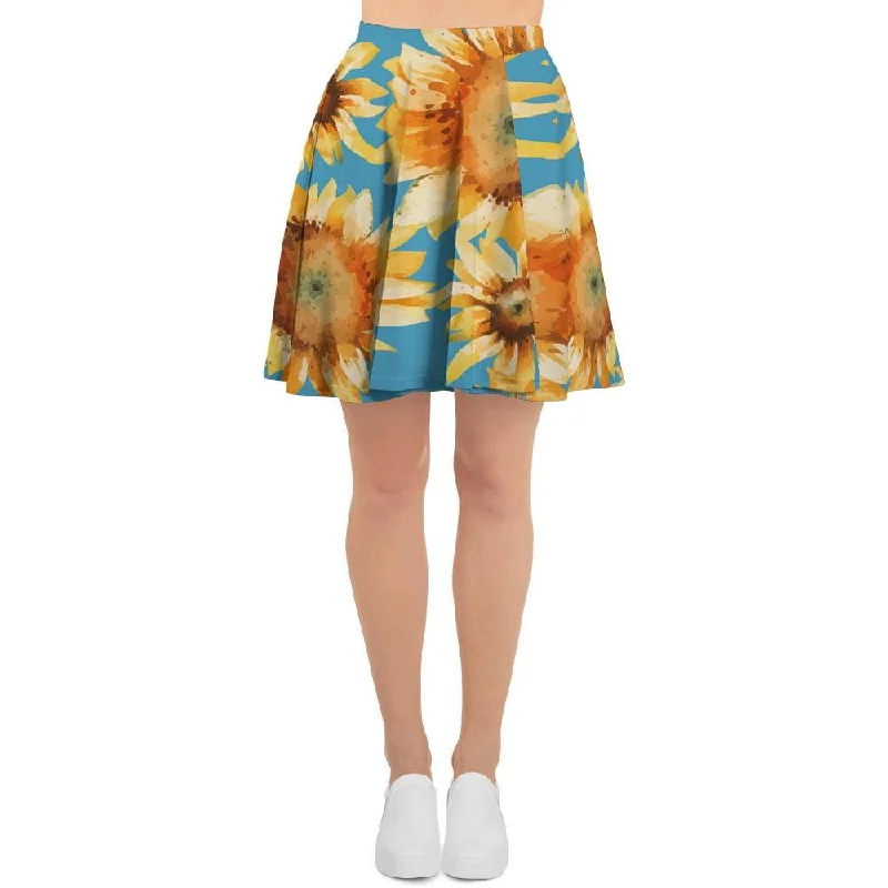 Blue Sunflower Women's Skirt High-low unclassified skirts