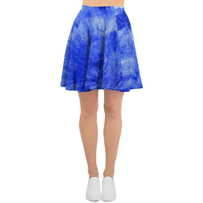 Blue Tie Dye Print Women's Skirt Anniversary unclassified skirts