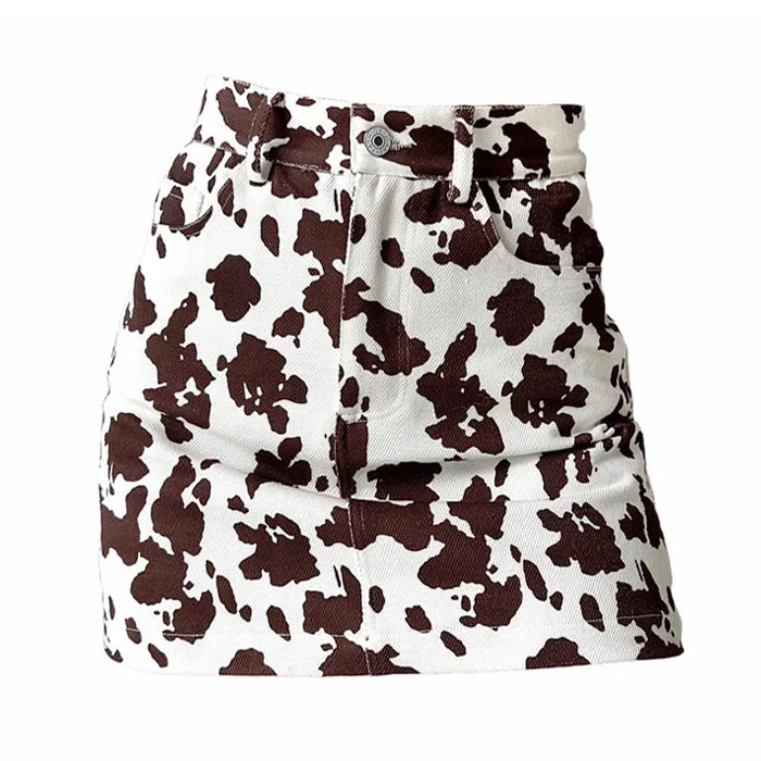 Cow Print Teen Craft Skirt Lightweight unclassified skirts