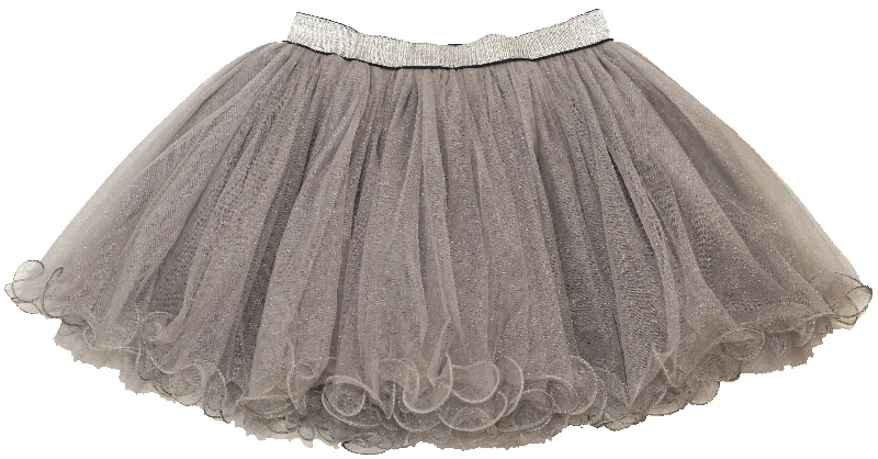 Silver Elastic Gray Tutu Skirt Stylish unclassified skirts