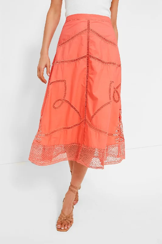 Just Peachy Cotton Eyelet Skirt Breathable unclassified skirts