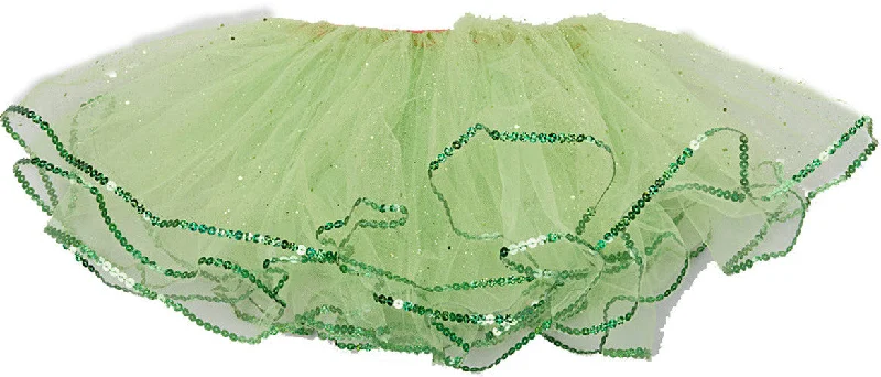 Lime Green Glitter Reversible Tutu Casual chic unclassified skirts