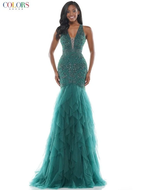 Colors 2758 Colors Prom Long Formal Beaded Dress Corset maxi dresses