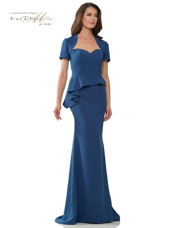 Rina di Montella RD2948 Long Formal Dress Ruffled maxi dresses