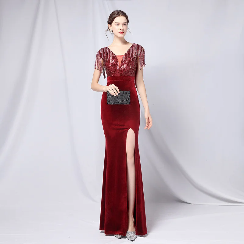 The Ashley Velvet Gown Tulle unclassified dresses