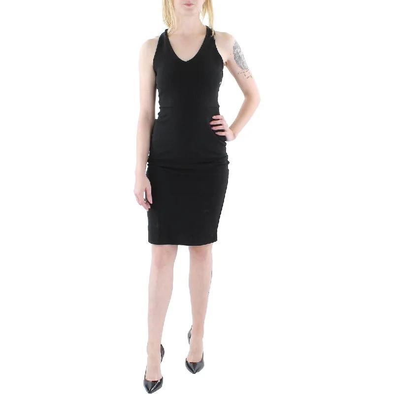 Don't You Dare Womens Belted Knee-Length Sheath Dress Dark color unclassified dresses