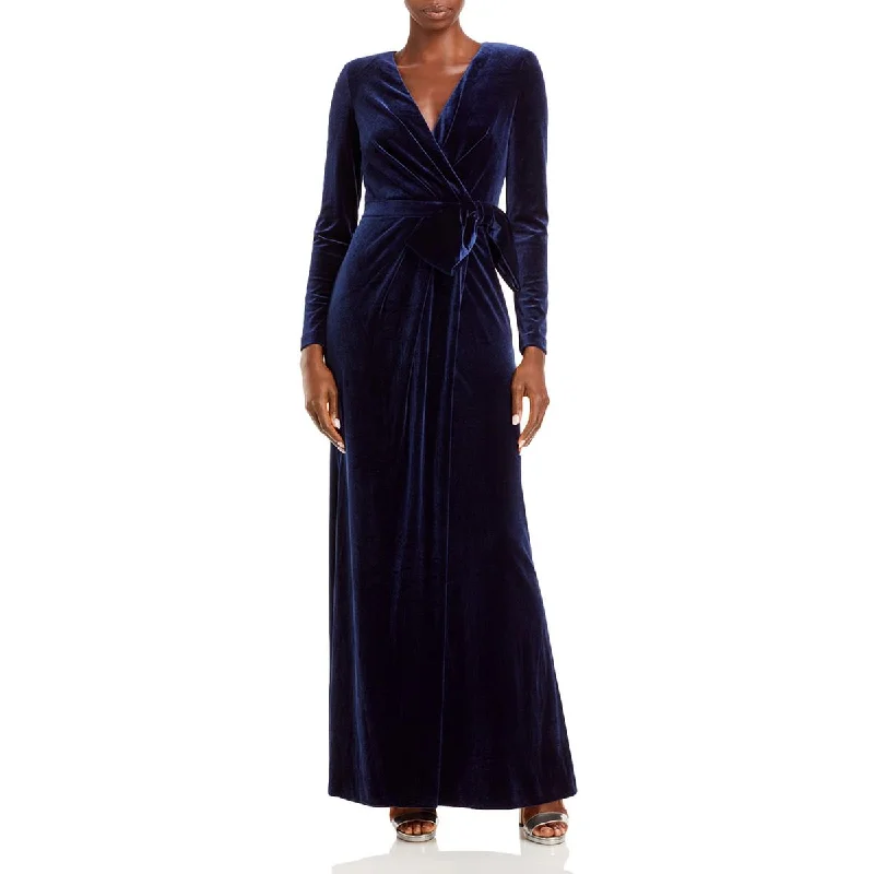 Eliza J Womens Velvet Faux Wrap Evening Dress Cocktail unclassified dresses