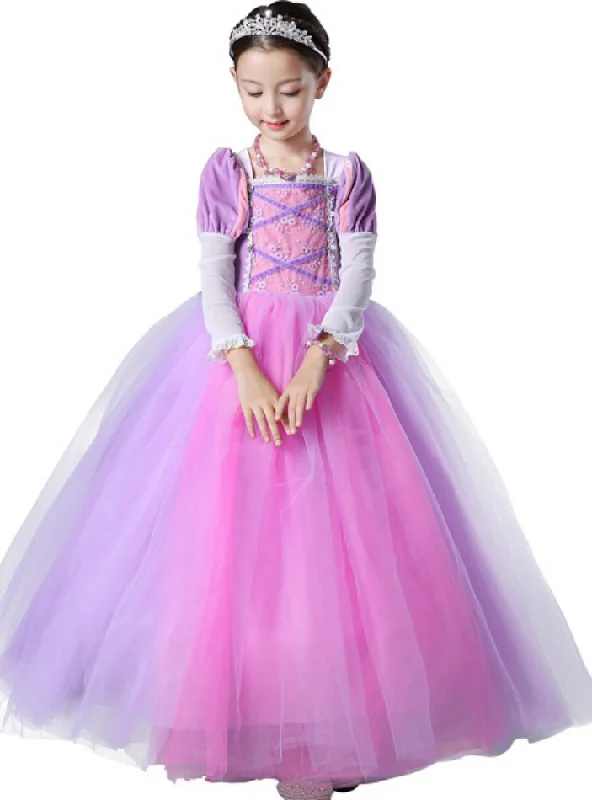 Girls Princess Rapunzel Dresses Full Ball Gown Casual chic unclassified dresses