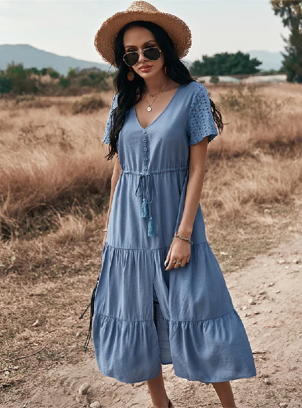 Holiday Style Big Swing Dress Breathable unclassified dresses