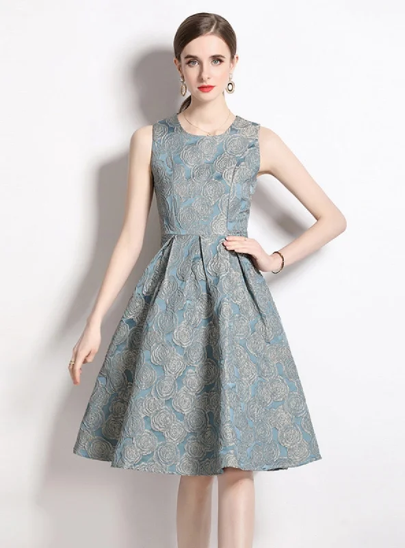 Jacquard High Waist Slim Dress High-end unclassified dresses