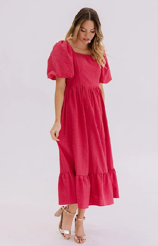 Josie French Rose Square Neck Dress - DM Exclusive - Maternity Friendly - FINAL SALE Smocked unclassified dresses