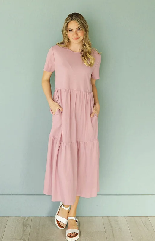 Kelsey Mauve Mist Dress - MCO - Maternity Friendly - FINAL SALE Backless unclassified dresses