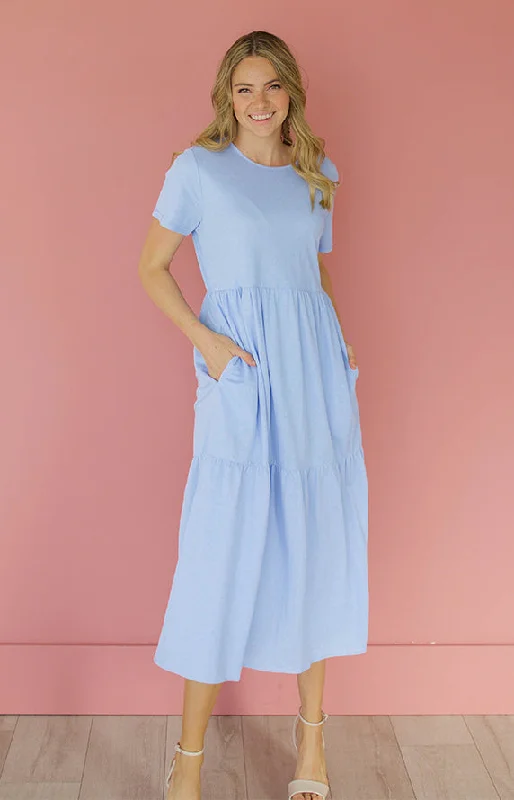 Kelsey Periwinkle Dress - MCO - Maternity Friendly - FINAL SALE Chiffon unclassified dresses