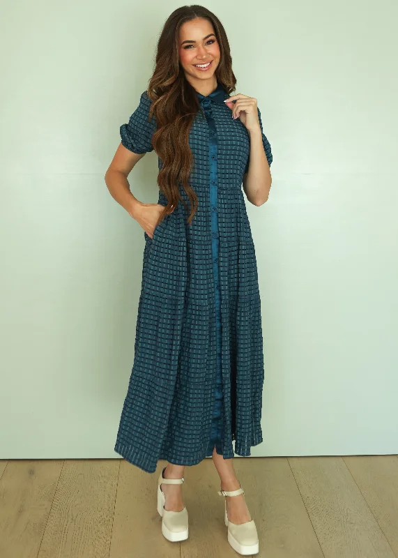 Maeve Blue Plaid Dress Knitted unclassified dresses