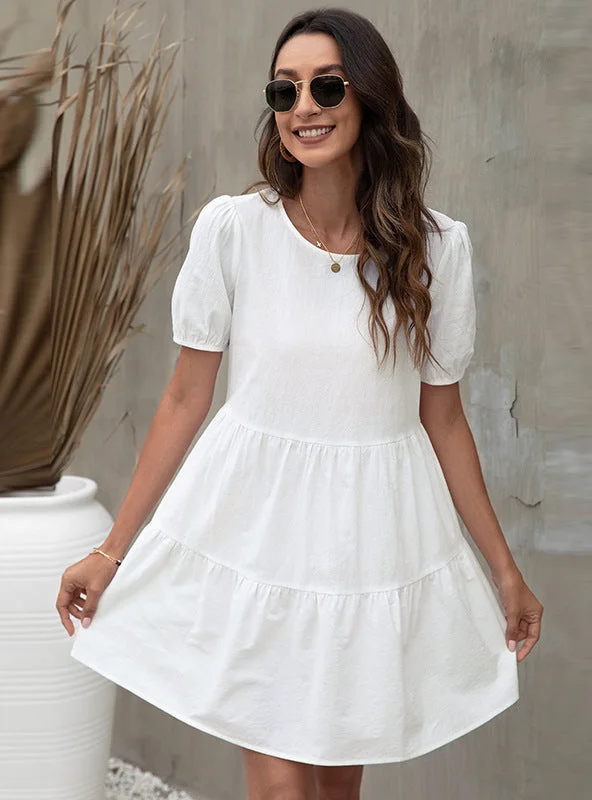 Loose A-line Bubble Sleeve Dress High-end unclassified dresses