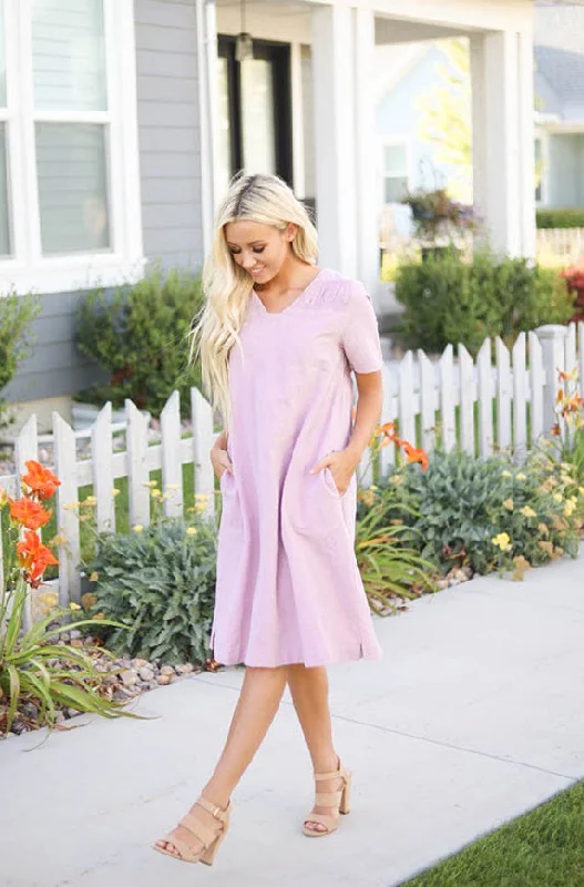 Georgie Lilac Smocked Dress -  Maternity Friendly - FINAL SALE Everyday wear unclassified dresses