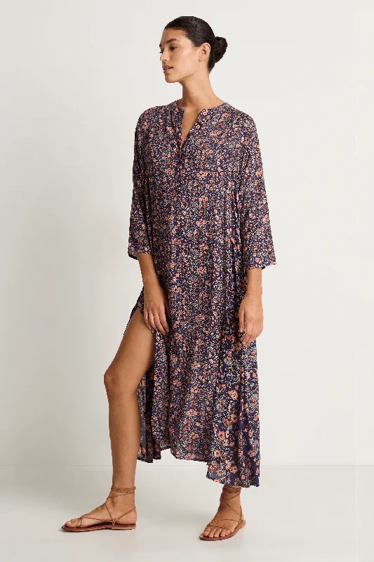 Natalie Martin Isobel Dress - Petite Fleur Aubergine Boho unclassified dresses