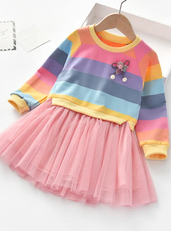 Rainbow Gauze Princess Dress Fall unclassified dresses