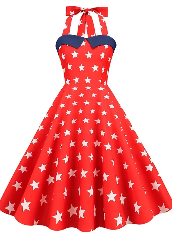 Retro Hepburn Halter Vintage Dress Festival unclassified dresses