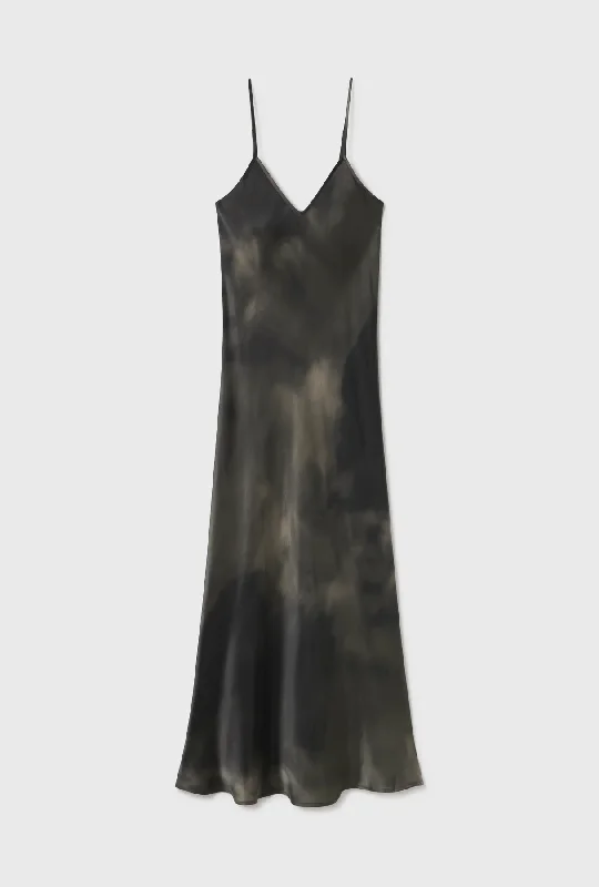 Silk Laundry 90s Slip Dress - Smoke Floral unclassified dresses