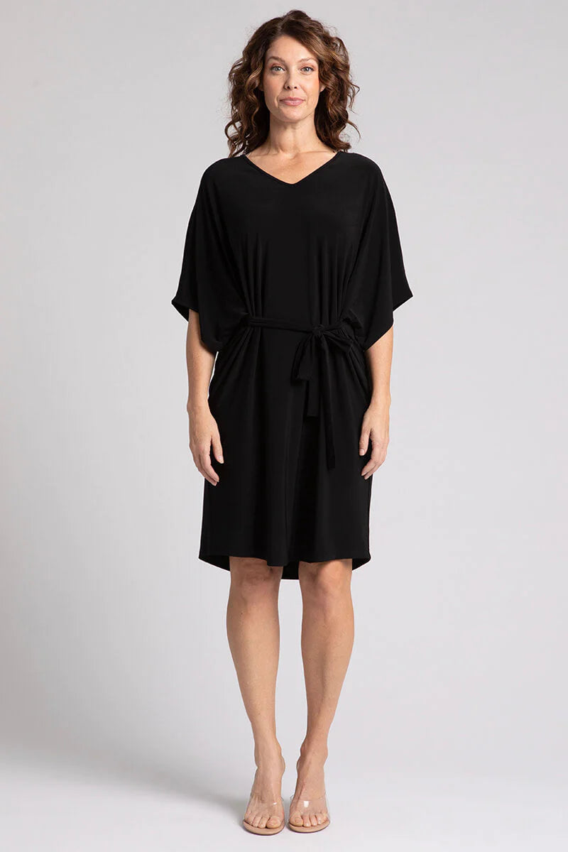 Slouchy V-Neck Dress With Tie One-shoulder unclassified dresses