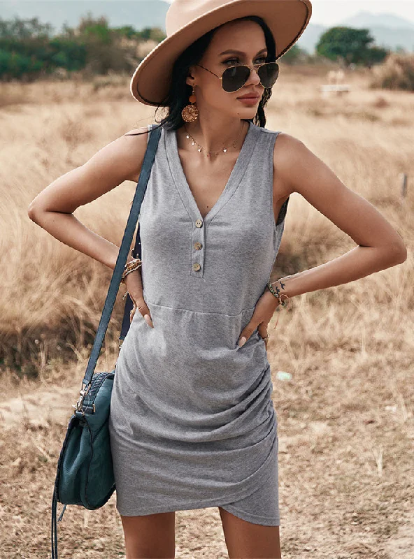 Solid Color Slim Vest Dress Everyday wear unclassified dresses