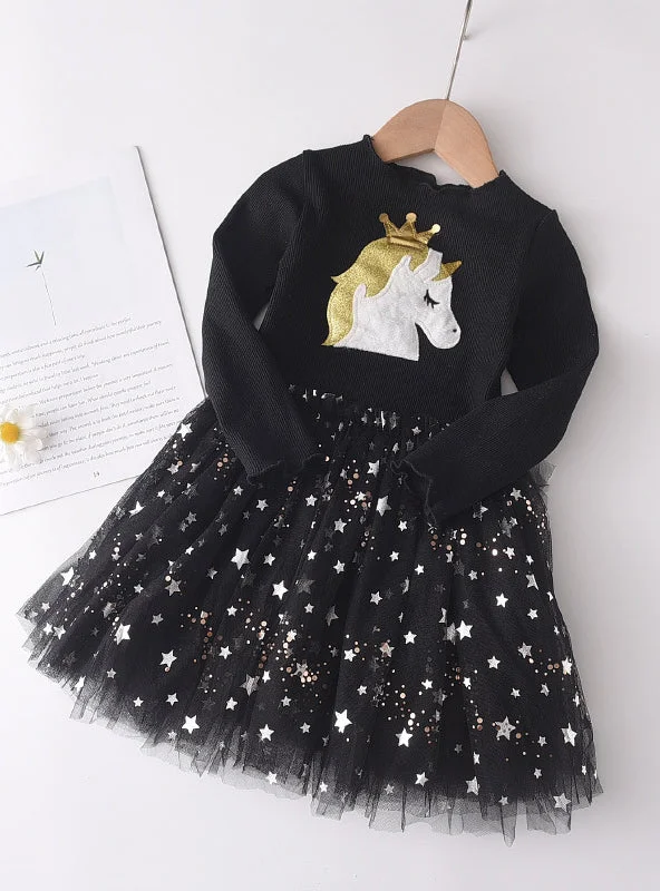 Spring Toddler Kids Unicorn Princess Dress Budget-friendly unclassified dresses