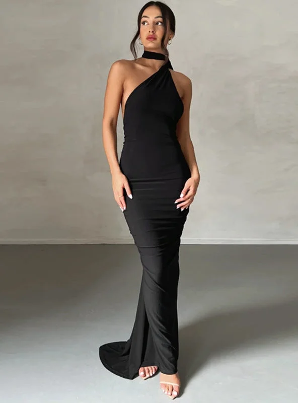 Sexy Backless Pleated Slim Sleeveless Dress Budget-friendly unclassified dresses