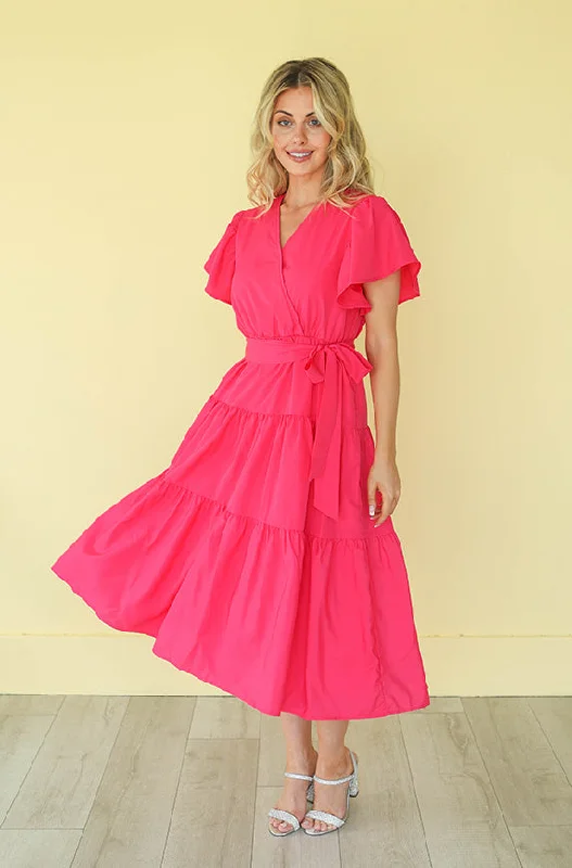 Tessa Hot Pink Dress - DM Exclusive - Nursing Friendly - Maternity Friendly - FINAL SALE Flowy unclassified dresses