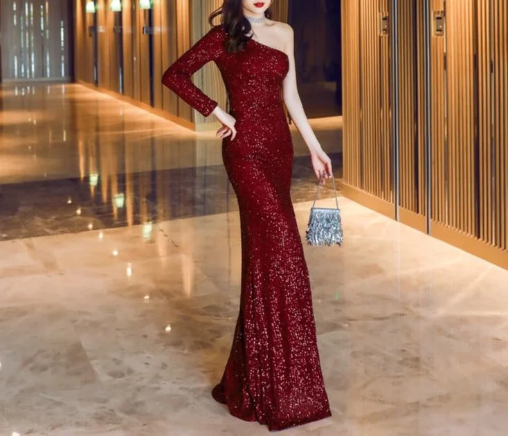 The Jenny One Shoulder Gown Engagement unclassified dresses