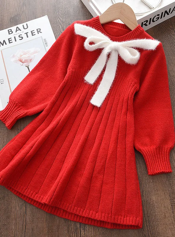 Winter Knitted Princess Dress for Girls Comfortable unclassified dresses