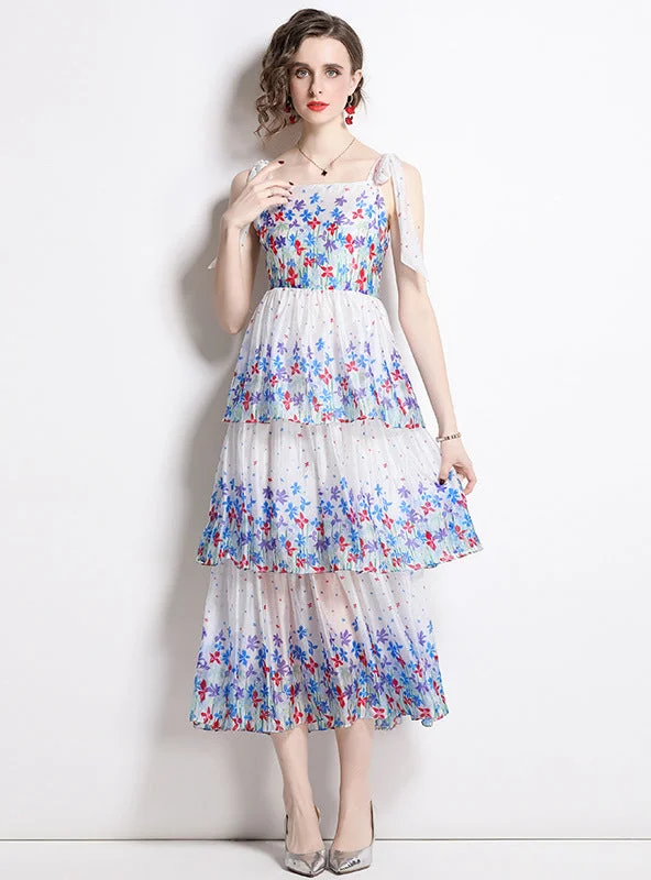 Women Flower Sling Cake Dress Elegant unclassified dresses