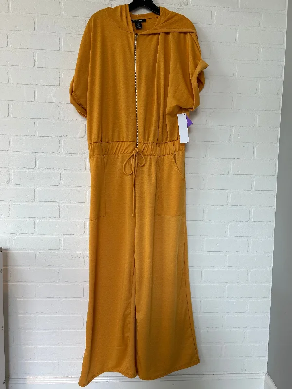 Yellow Jumpsuit Ashley Stewart, Size Xl Sleeveless unclassified dresses