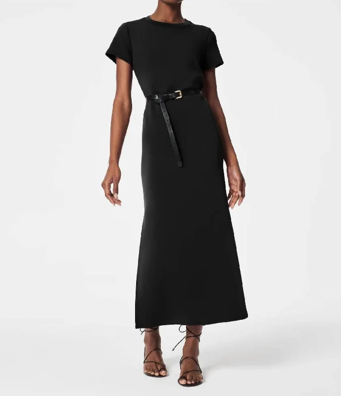 Airessentials Maxi T- Shirt Dress In Very Black Maxi Skirt Set