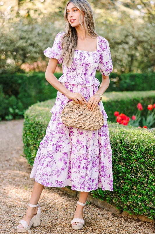 Embrace The Love Purple Floral Maxi Dress Black Maxi Skirt