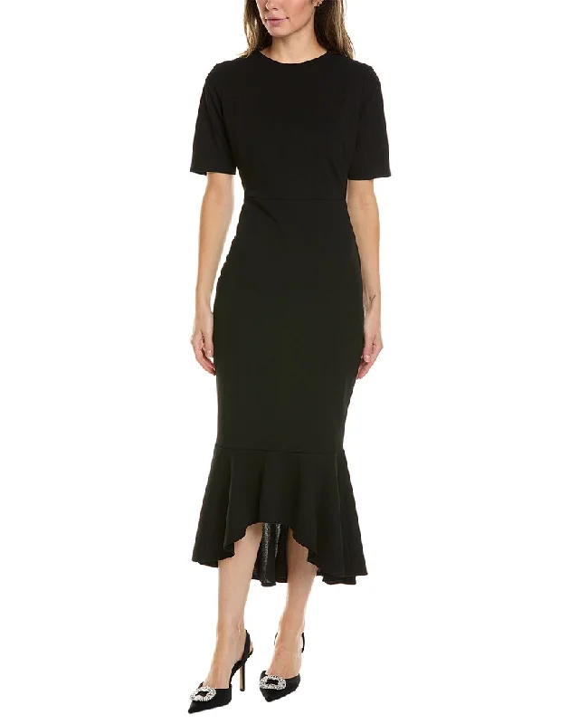 Brook + Lynn Ruffle Midi Dress Slim Fit Midi